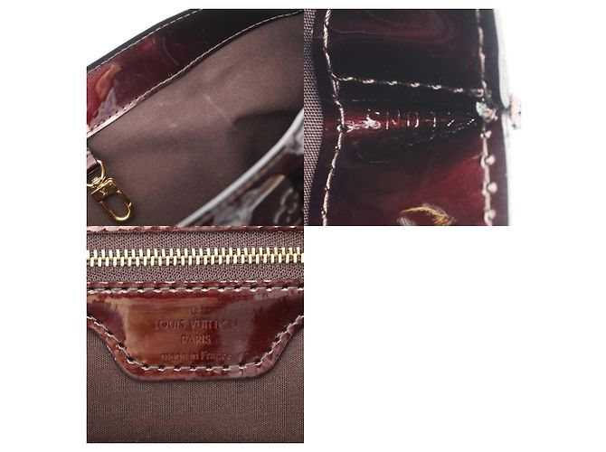 Borsa Louis Vuitton Monogram Vernis Wilshire PM Bordò - vista 11