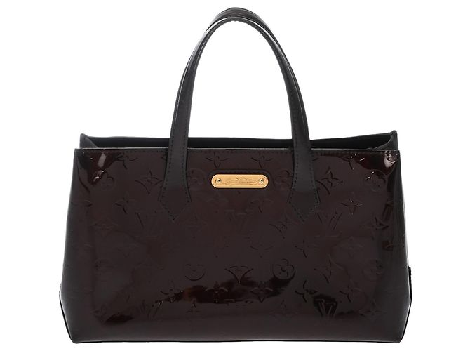 Borsa Louis Vuitton Monogram Vernis Wilshire PM Bordò - vista 2