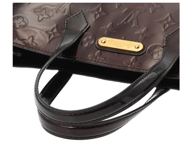 Borsa Louis Vuitton Monogram Vernis Wilshire PM Bordò - vista 4