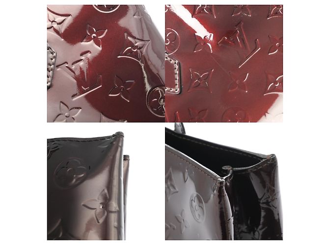 Borsa Louis Vuitton Monogram Vernis Wilshire PM Bordò - vista 9