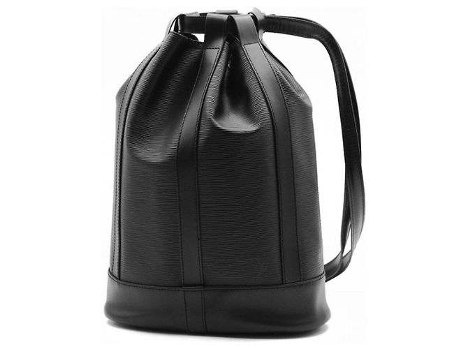 Zaino Louis Vuitton Epi Leather Randonnee PM Nero - vista 2