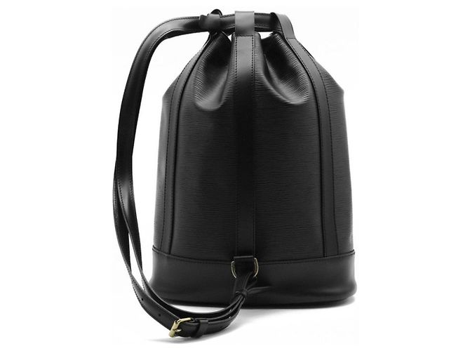 Zaino Louis Vuitton Epi Leather Randonnee PM Nero - vista 3