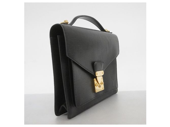 Borsa Louis Vuitton Epi Monceau M52122 Noir Nero - vista 2