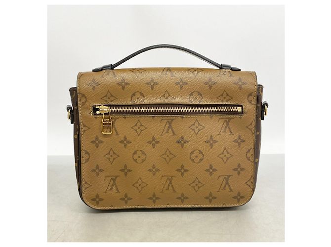 Borsa Tote Louis Vuitton Monogram Reverse Pochette Metis MM Marrone - vista 13