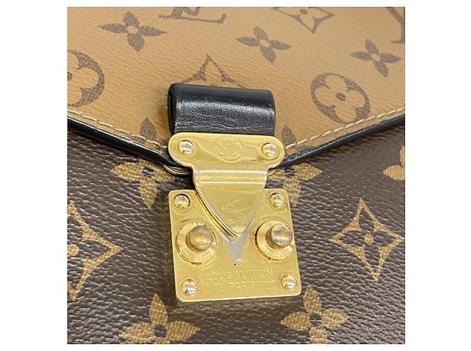 Borsa Tote Louis Vuitton Monogram Reverse Pochette Metis MM Marrone - vista 8