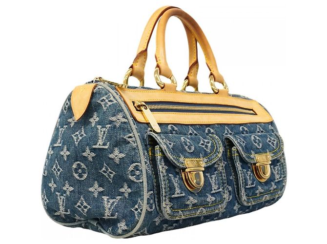 Borsa Louis Vuitton Monogram Denim Neo Speedy Blu - vista 2