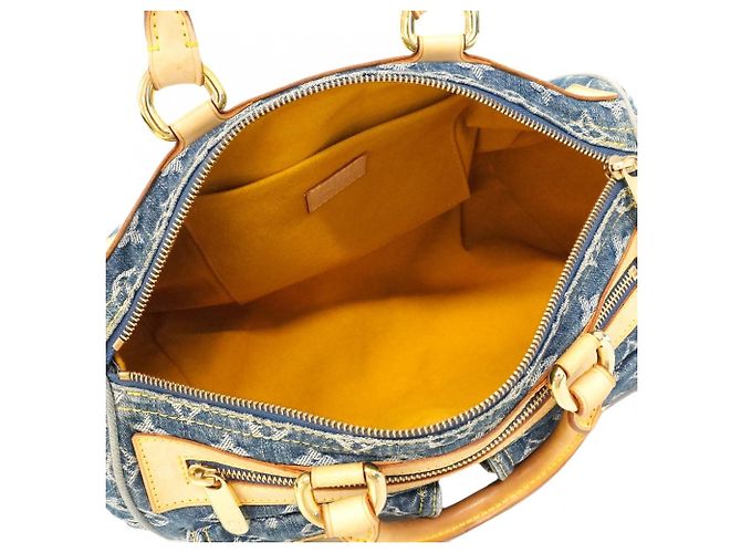 Borsa Louis Vuitton Monogram Denim Neo Speedy Blu - vista 4