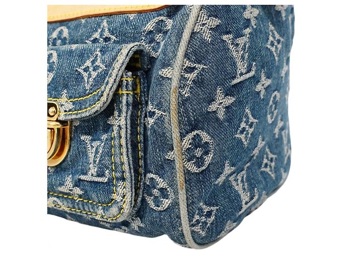 Borsa Louis Vuitton Monogram Denim Neo Speedy Blu - vista 6