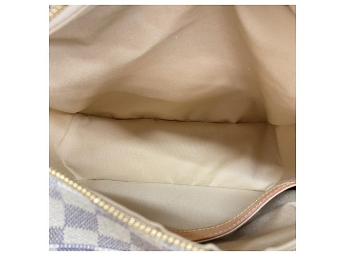 Borsa a tracolla Louis Vuitton Damier Azur Naviglio Bianco - vista 4