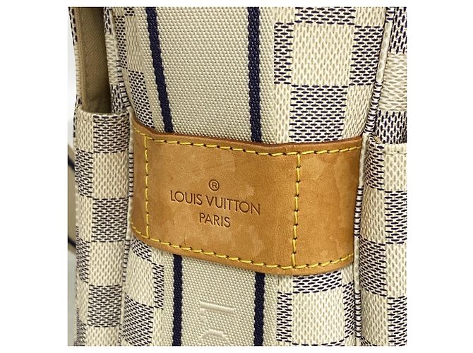 Borsa a tracolla Louis Vuitton Damier Azur Naviglio Bianco - vista 6