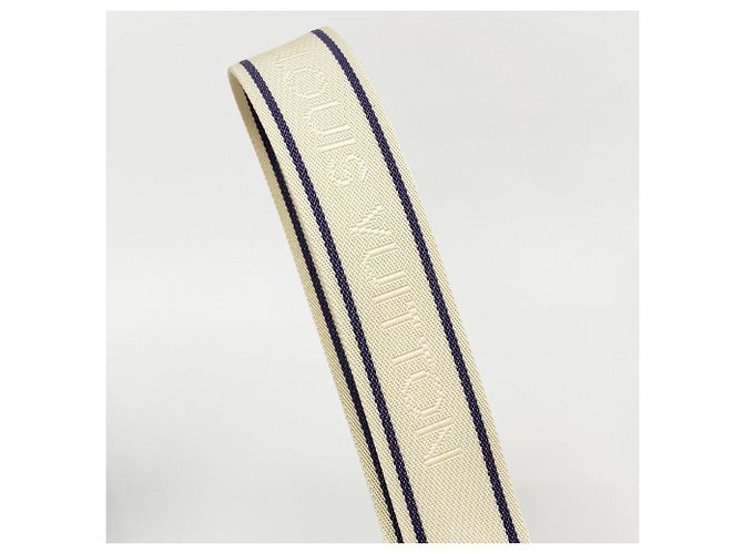 Borsa a tracolla Louis Vuitton Damier Azur Naviglio Bianco - vista 8