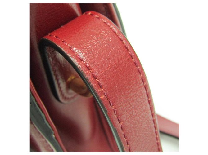 Borsa a tracolla in pelle Gucci GG Marmont Double G 589474 da donna Rosso - vista 10