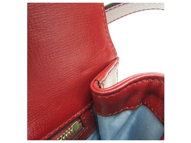 Borsa a tracolla in pelle Gucci GG Marmont Double G 589474 da donna Rosso - vista 15