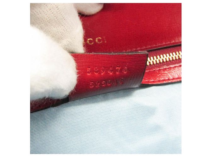 Borsa a tracolla in pelle Gucci GG Marmont Double G 589474 da donna Rosso - vista 19