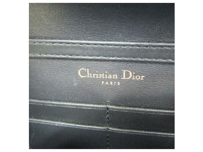 Carteira de ombro com corrente em couro envernizado Christian Dior Diorama Prata - vista 16