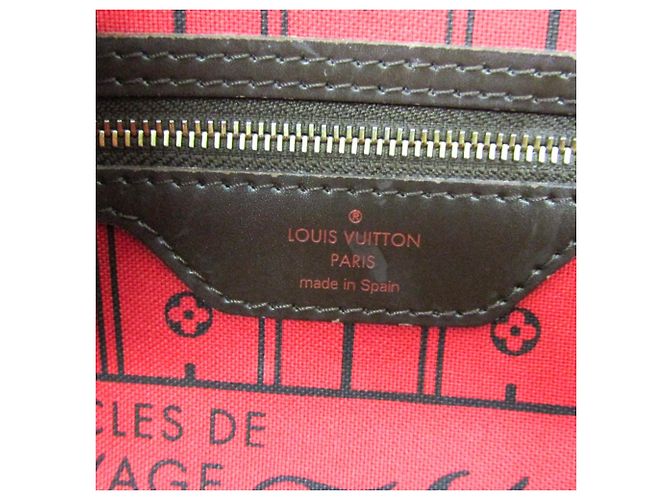 Borsa Tote Louis Vuitton Damier Neverfull MM Marrone - vista 16