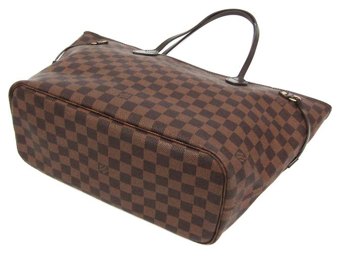 Borsa Tote Louis Vuitton Damier Neverfull MM Marrone - vista 2