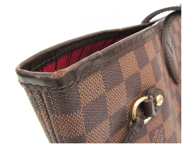 Borsa Tote Louis Vuitton Damier Neverfull MM Marrone - vista 7