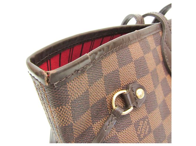 Borsa Tote Louis Vuitton Damier Neverfull MM Marrone - vista 8