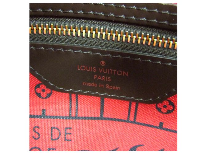 Borsa Tote Louis Vuitton Damier Neverfull MM Marrone - vista 11