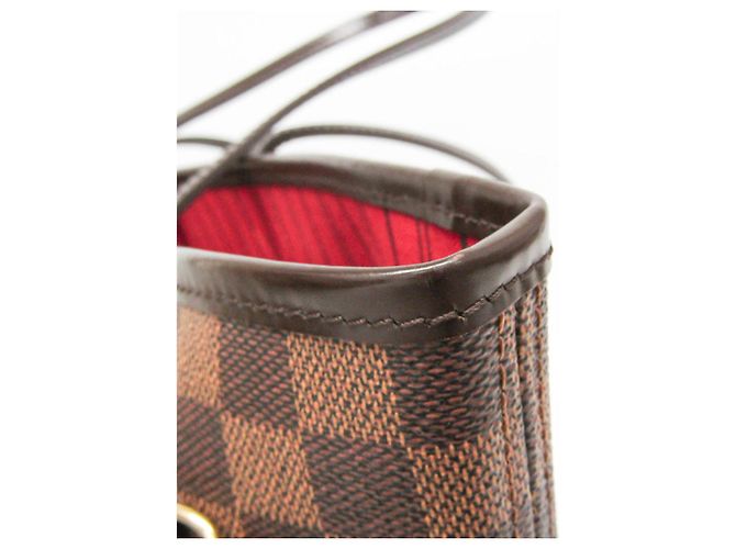 Borsa Tote Louis Vuitton Damier Neverfull MM Marrone - vista 6