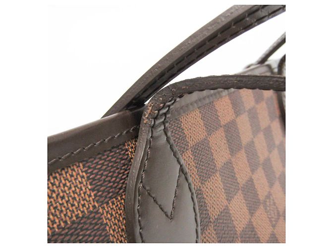 Borsa Tote Louis Vuitton Damier Neverfull MM Marrone - vista 7
