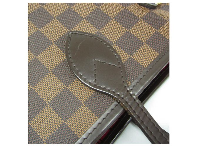 Borsa Tote Louis Vuitton Damier Neverfull MM Marrone - vista 9