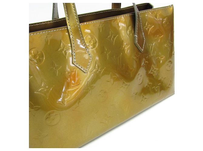 Borsa Louis Vuitton Monogram Vernis Wilshire PM Grigio - vista 5