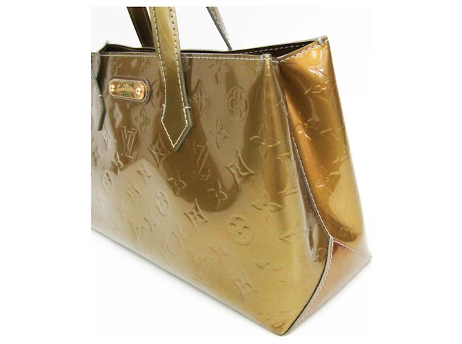 Borsa Louis Vuitton Monogram Vernis Wilshire PM Grigio - vista 7
