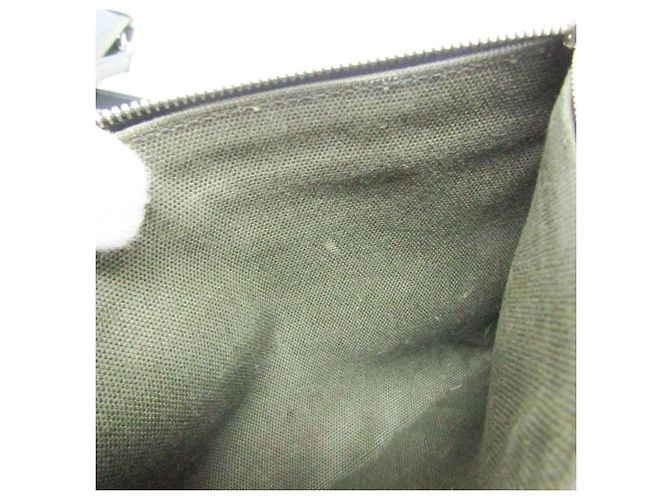 Borsa tote a tracolla in denim e pelle blu navy Prada 1BG244 - vista 16