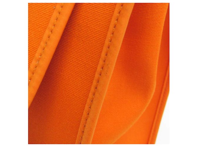 Hermès Borsa Hermes Her Bag Zip MM Beige Arancione - vista 11