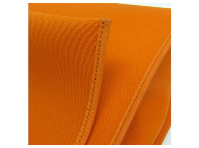 Hermès Borsa Hermes Her Bag Zip MM Beige Arancione - vista 8