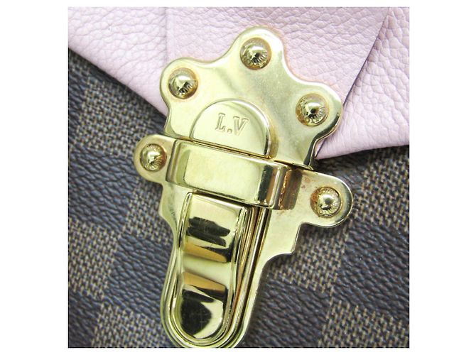 Zaino Louis Vuitton Damier Clapton Marrone Rosa - vista 13