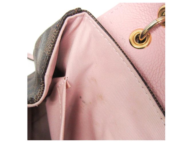 Zaino Louis Vuitton Damier Clapton Marrone Rosa - vista 14
