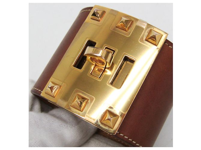 Hermès Bracciale Hermes Kelly Dog Extreme Marrone - vista 4