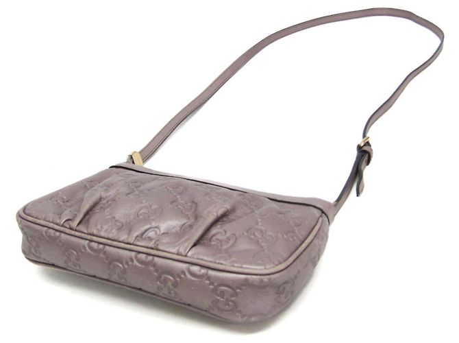 Borsa a tracolla in pelle Gucci Guccissima viola chiaro Porpora - vista 2