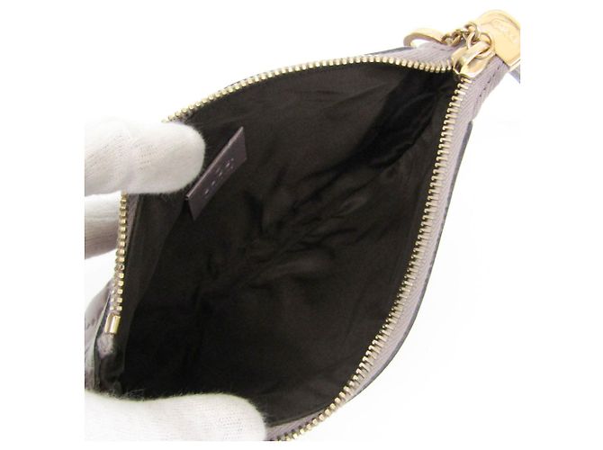 Borsa a tracolla in pelle Gucci Guccissima viola chiaro Porpora - vista 3