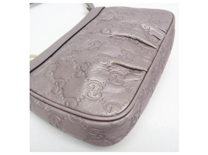 Borsa a tracolla in pelle Gucci Guccissima viola chiaro Porpora - vista 6