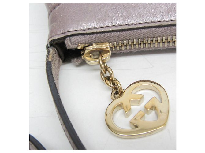 Borsa a tracolla in pelle Gucci Guccissima viola chiaro Porpora - vista 9