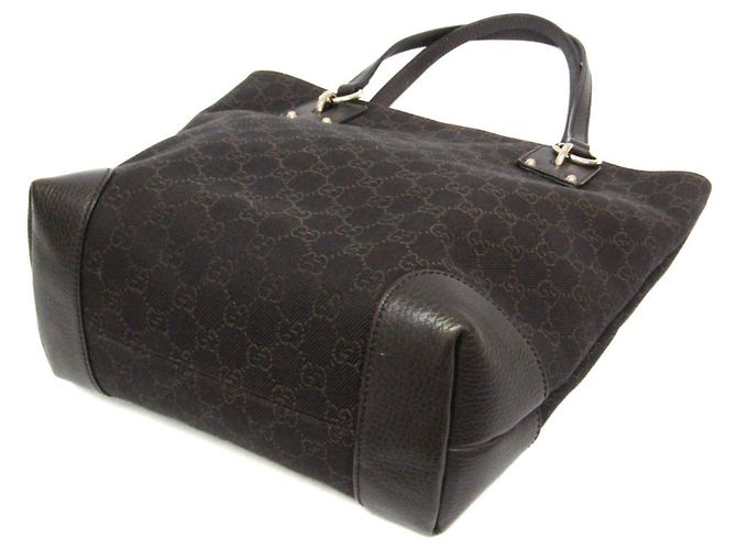 Borsa Tote Gucci GG Canvas Marrone scuro - vista 2