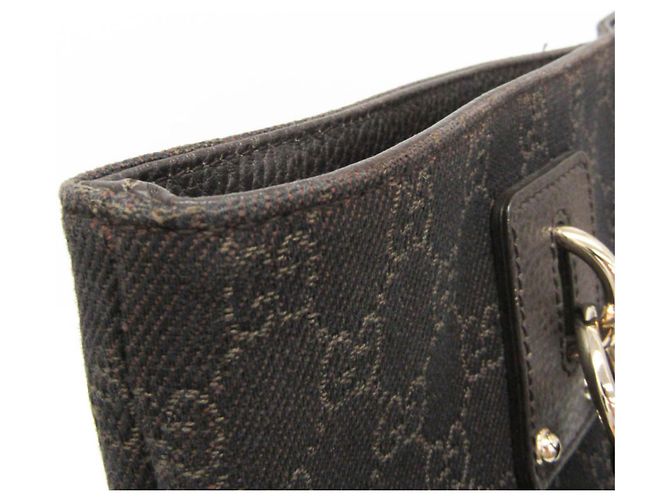Borsa Tote Gucci GG Canvas Marrone scuro - vista 6