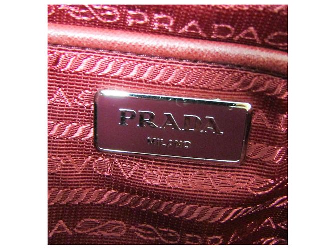 Zaino Prada TESSUTO Nylon e pelle Rosso - vista 12