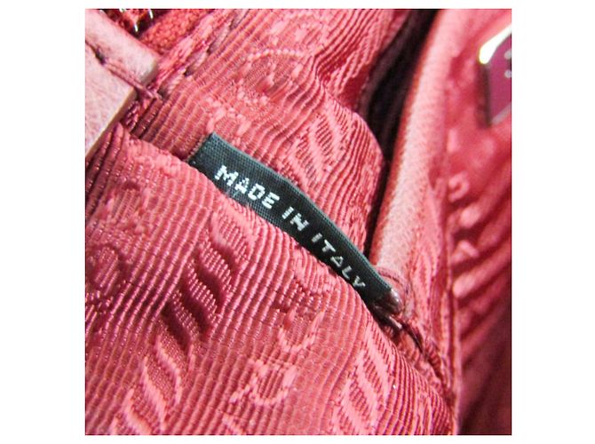 Zaino Prada TESSUTO Nylon e pelle Rosso - vista 13