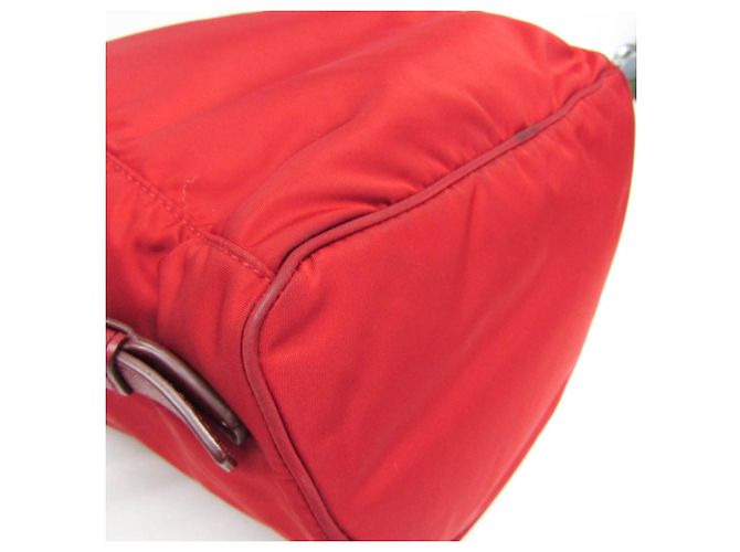 Zaino Prada TESSUTO Nylon e pelle Rosso - vista 5