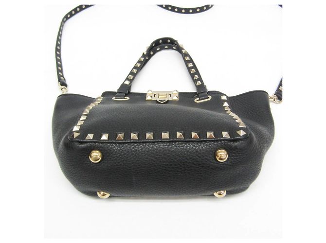 Piccola borsa Valentino Garavani Lock Studs Nero - vista 4