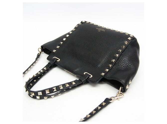 Piccola borsa Valentino Garavani Lock Studs Nero - vista 5
