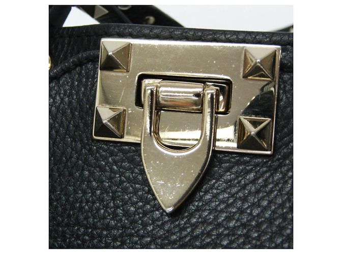 Piccola borsa Valentino Garavani Lock Studs Nero - vista 9
