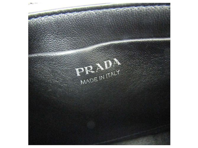 Prada Sydney 1BF085 Leder-Clutch und Schultertasche für Damen Weiß - Ansicht 11