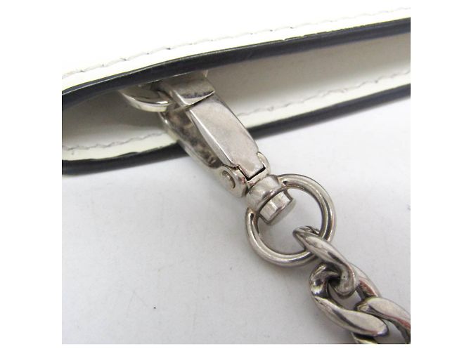Prada Sydney 1BF085 Leder-Clutch und Schultertasche für Damen Weiß - Ansicht 7