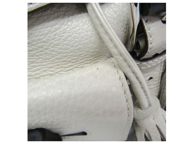 Zaino in pelle da donna Gucci Bamboo 370833 Bianco sporco - vista 7
